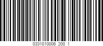 Código de barras (EAN, GTIN, SKU, ISBN): '0331010006_200_1'