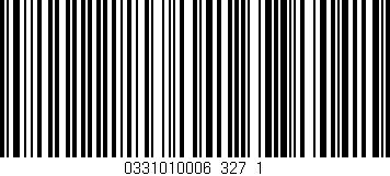 Código de barras (EAN, GTIN, SKU, ISBN): '0331010006_327_1'