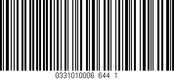Código de barras (EAN, GTIN, SKU, ISBN): '0331010006_644_1'