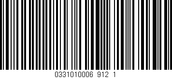 Código de barras (EAN, GTIN, SKU, ISBN): '0331010006_912_1'