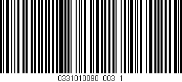 Código de barras (EAN, GTIN, SKU, ISBN): '0331010090_003_1'