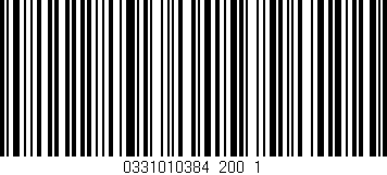 Código de barras (EAN, GTIN, SKU, ISBN): '0331010384_200_1'