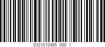 Código de barras (EAN, GTIN, SKU, ISBN): '0331010485_000_1'