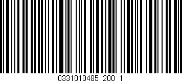 Código de barras (EAN, GTIN, SKU, ISBN): '0331010485_200_1'