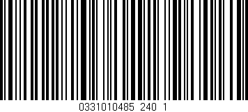 Código de barras (EAN, GTIN, SKU, ISBN): '0331010485_240_1'