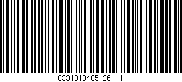 Código de barras (EAN, GTIN, SKU, ISBN): '0331010485_261_1'