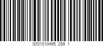 Código de barras (EAN, GTIN, SKU, ISBN): '0331010485_289_1'