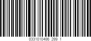 Código de barras (EAN, GTIN, SKU, ISBN): '0331010486_289_1'