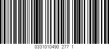 Código de barras (EAN, GTIN, SKU, ISBN): '0331010490_277_1'