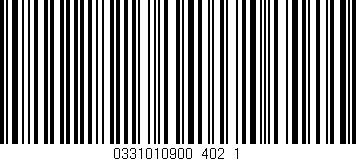 Código de barras (EAN, GTIN, SKU, ISBN): '0331010900_402_1'