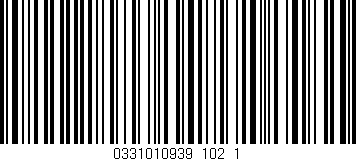 Código de barras (EAN, GTIN, SKU, ISBN): '0331010939_102_1'