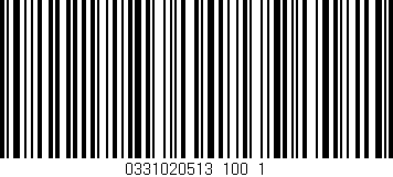 Código de barras (EAN, GTIN, SKU, ISBN): '0331020513_100_1'