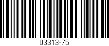 Código de barras (EAN, GTIN, SKU, ISBN): '03313-75'