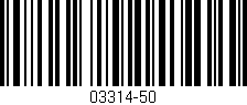 Código de barras (EAN, GTIN, SKU, ISBN): '03314-50'