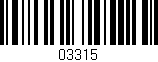 Código de barras (EAN, GTIN, SKU, ISBN): '03315'