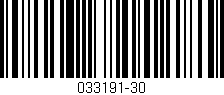 Código de barras (EAN, GTIN, SKU, ISBN): '033191-30'