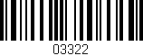 Código de barras (EAN, GTIN, SKU, ISBN): '03322'