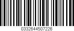 Código de barras (EAN, GTIN, SKU, ISBN): '0332644507226'