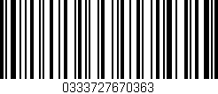 Código de barras (EAN, GTIN, SKU, ISBN): '0333727670363'