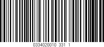 Código de barras (EAN, GTIN, SKU, ISBN): '0334020010_331_1'