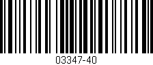 Código de barras (EAN, GTIN, SKU, ISBN): '03347-40'