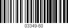 Código de barras (EAN, GTIN, SKU, ISBN): '03349-60'