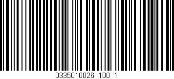 Código de barras (EAN, GTIN, SKU, ISBN): '0335010026_100_1'