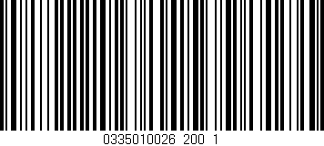 Código de barras (EAN, GTIN, SKU, ISBN): '0335010026_200_1'