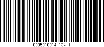 Código de barras (EAN, GTIN, SKU, ISBN): '0335010314_134_1'