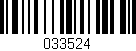 Código de barras (EAN, GTIN, SKU, ISBN): '033524'