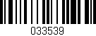 Código de barras (EAN, GTIN, SKU, ISBN): '033539'