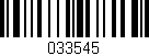 Código de barras (EAN, GTIN, SKU, ISBN): '033545'