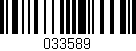 Código de barras (EAN, GTIN, SKU, ISBN): '033589'