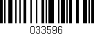 Código de barras (EAN, GTIN, SKU, ISBN): '033596'