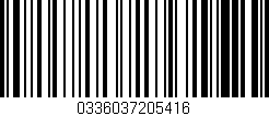 Código de barras (EAN, GTIN, SKU, ISBN): '0336037205416'