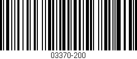 Código de barras (EAN, GTIN, SKU, ISBN): '03370-200'