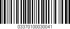 Código de barras (EAN, GTIN, SKU, ISBN): '03370100030041'