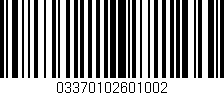 Código de barras (EAN, GTIN, SKU, ISBN): '03370102601002'