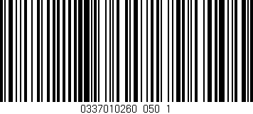 Código de barras (EAN, GTIN, SKU, ISBN): '0337010260_050_1'