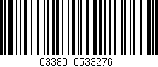 Código de barras (EAN, GTIN, SKU, ISBN): '03380105332761'