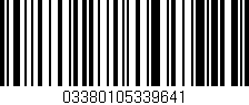 Código de barras (EAN, GTIN, SKU, ISBN): '03380105339641'