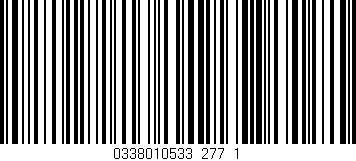 Código de barras (EAN, GTIN, SKU, ISBN): '0338010533_277_1'