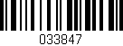 Código de barras (EAN, GTIN, SKU, ISBN): '033847'