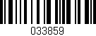 Código de barras (EAN, GTIN, SKU, ISBN): '033859'