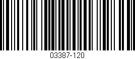 Código de barras (EAN, GTIN, SKU, ISBN): '03387-120'