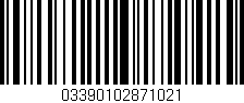 Código de barras (EAN, GTIN, SKU, ISBN): '03390102871021'