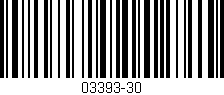 Código de barras (EAN, GTIN, SKU, ISBN): '03393-30'