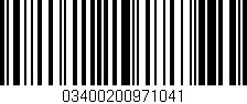 Código de barras (EAN, GTIN, SKU, ISBN): '03400200971041'