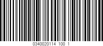 Código de barras (EAN, GTIN, SKU, ISBN): '0340020114_100_1'