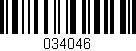 Código de barras (EAN, GTIN, SKU, ISBN): '034046'